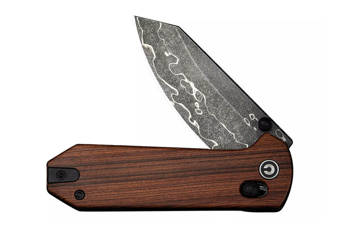 Couteau pliant CIVIVI Yonder Damas C23073BDS1 manche en bois de guibourtia 9,5cm