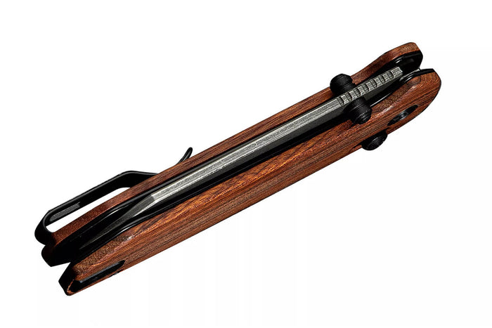 Couteau pliant CIVIVI Yonder Damas C23073BDS1 manche en bois de guibourtia 9,5cm