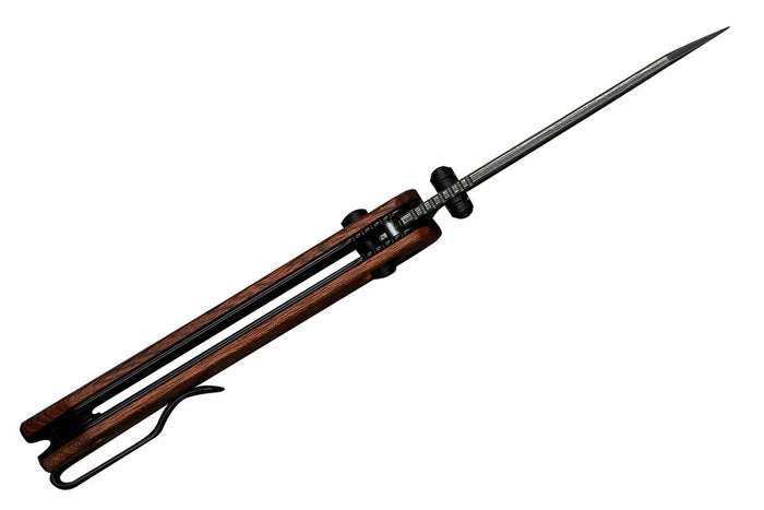 Couteau pliant CIVIVI Yonder Damas C23073BDS1 manche en bois de guibourtia 9,5cm