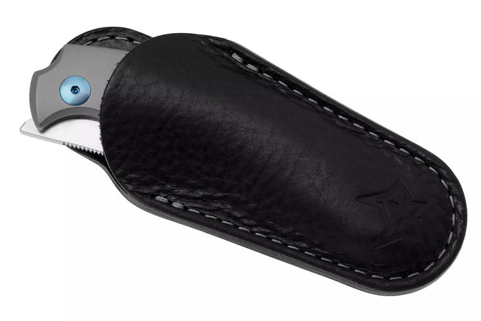 Couteau pliant coupe-cigare Fox Virtus FX.541TI manche 10cm en titanium + étui cuir