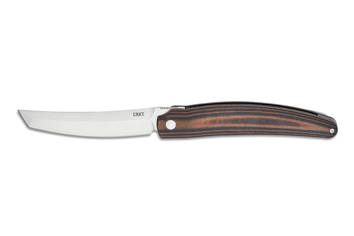 Couteau pliant CRKT Ancestor 5930.CR manche en G10 noir et marron 11,7cm