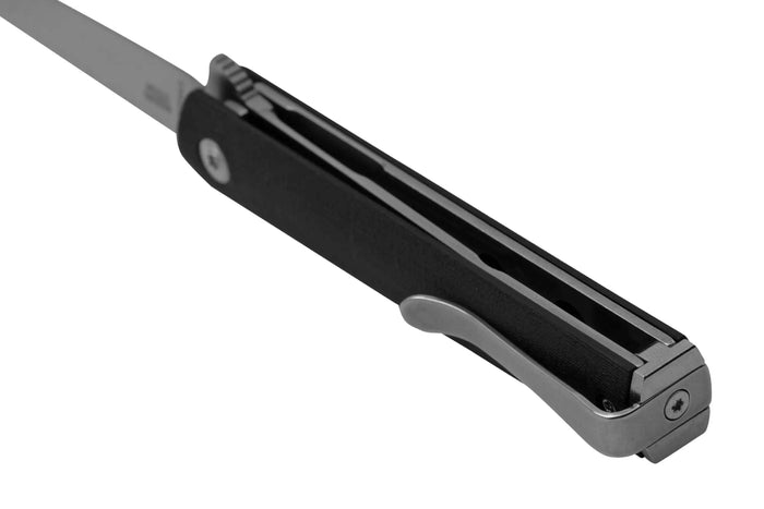 Couteau pliant CRKT CEO Compact 7095KX manche en nylon / fibres de verre noir 9cm