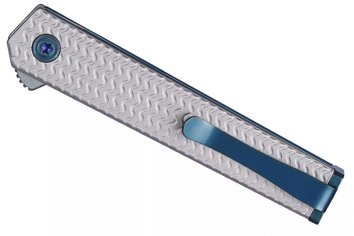 Couteau pliant CRKT CEO Microflipper 7081 manche en aluminium gris 8,25cm