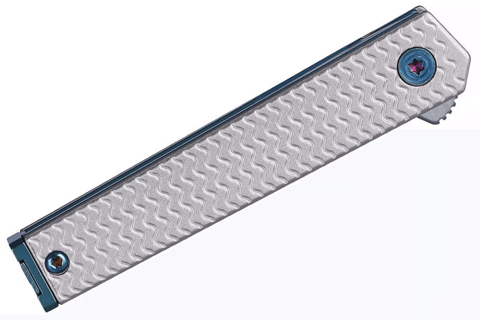 Couteau pliant CRKT CEO Microflipper 7081 manche en aluminium gris 8,25cm