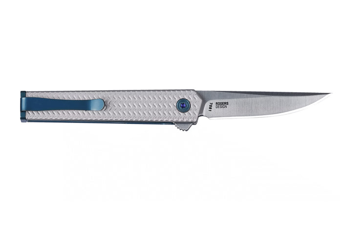 Couteau pliant CRKT CEO Microflipper 7081 manche en aluminium gris 8,25cm