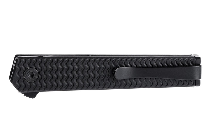 Couteau pliant CRKT CEO Microflipper 7081D2K.CR manche en aluminium noir 8cm + clip de poche