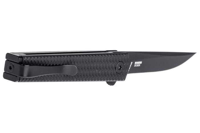 Couteau pliant CRKT CEO Microflipper 7081D2K.CR manche en aluminium noir 8cm + clip de poche