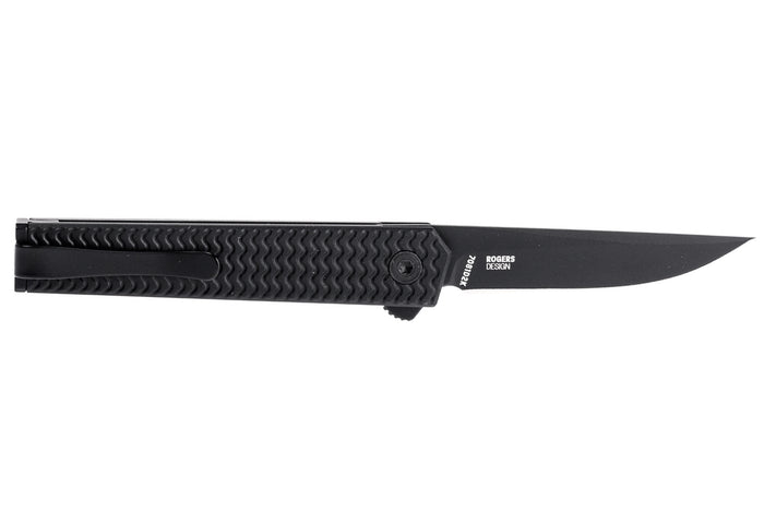 Couteau pliant CRKT CEO Microflipper 7081D2K.CR manche en aluminium noir 8cm + clip de poche