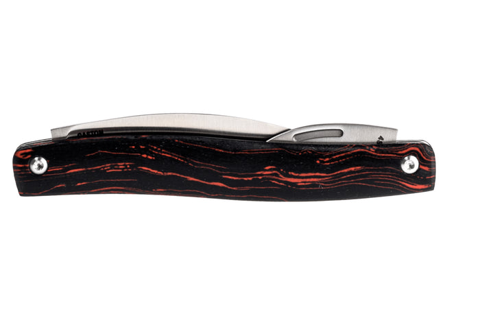 Couteau pliant CRKT Forebear 4810.CR double lame manche G10 rouge et noir 9cm