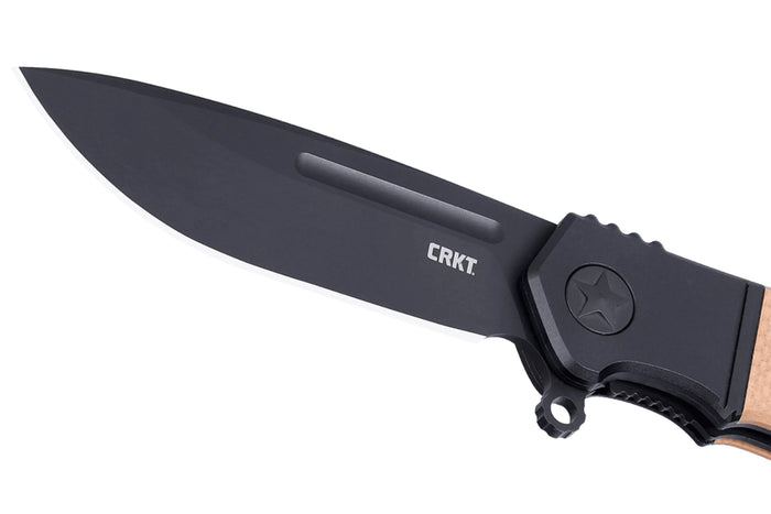 Couteau pliant CRKT Homefront K245BKP lame noire manche en G10 brun 9,8cm