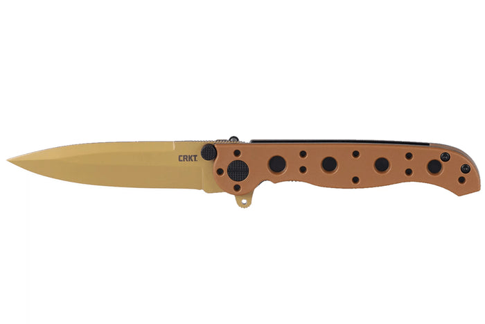 Couteau pliant CRKT M16-01DZ 1601DZ manche en nylon / fibres de verre désert 10cm