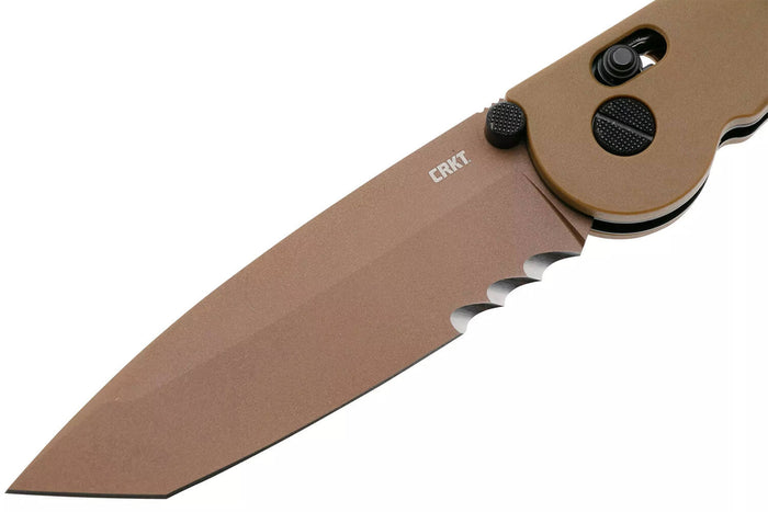 Couteau pliant CRKT M16-14XD Tanto 1614XD.CR manche 13,5cm en FRN désert