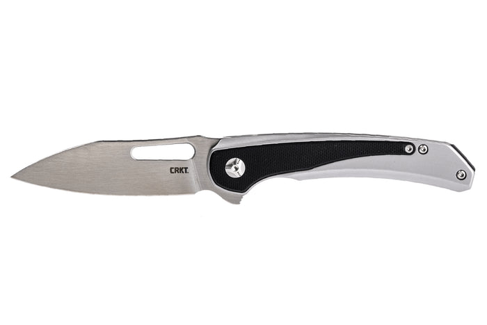 Couteau pliant CRKT Padawan 6075.CR manche acier inox et G10 noir 10,5cm + clip de poche