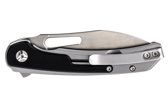 Couteau pliant CRKT Padawan 6075.CR manche acier inox et G10 noir 10,5cm + clip de poche