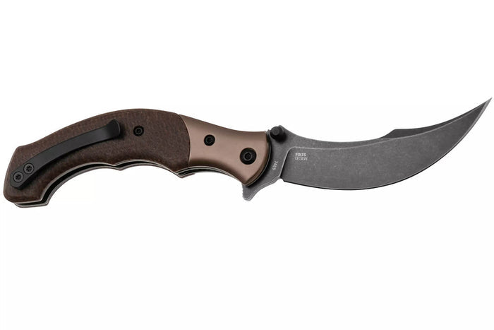 Couteau pliant CRKT Ritual Compact 7465.CR manche 10,2cm en micarta marron