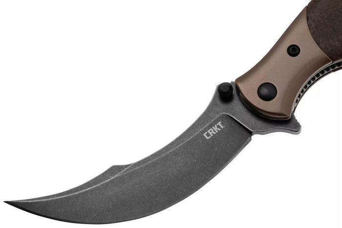 Couteau pliant CRKT Ritual Compact 7465.CR manche 10,2cm en micarta marron