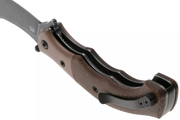 Couteau pliant CRKT Ritual Compact 7465.CR manche 10,2cm en micarta marron