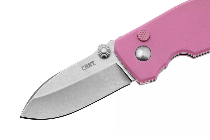 Couteau pliant CRKT SQUID 2474P.CR manche en G10 rose 8,8cm