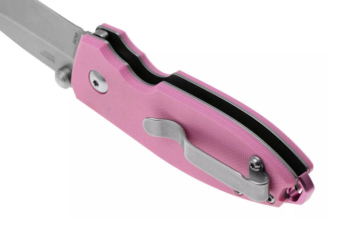 Couteau pliant CRKT SQUID 2474P.CR manche en G10 rose 8,8cm