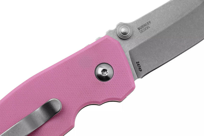 Couteau pliant CRKT SQUID 2474P.CR manche en G10 rose 8,8cm