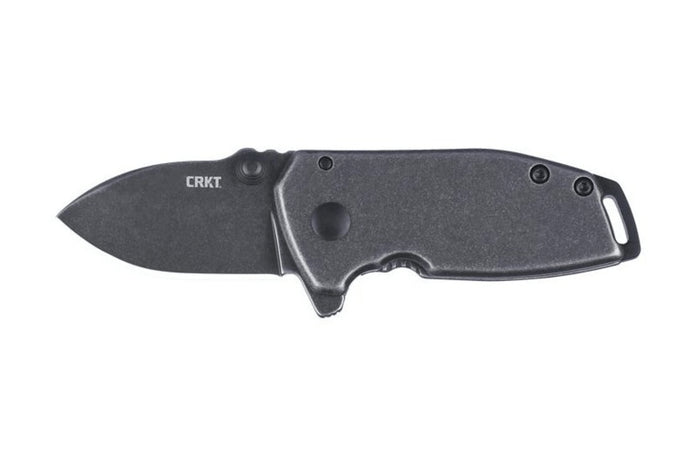 Couteau pliant CRKT Squid Compact 2485K manche en acier inox noir 8cm