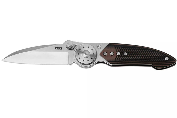 Couteau pliant CRKT Walker 4200.CR manche 10,3cm en G10 noir et marron
