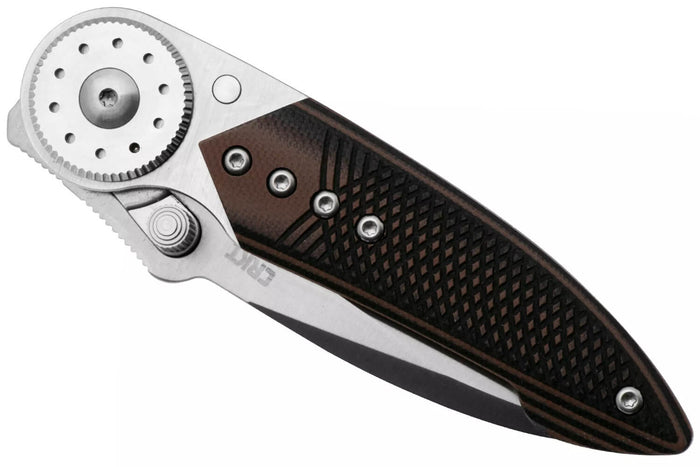 Couteau pliant CRKT Walker 4200.CR manche 10,3cm en G10 noir et marron