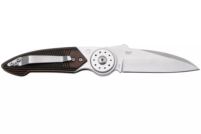 Couteau pliant CRKT Walker 4200.CR manche 10,3cm en G10 noir et marron