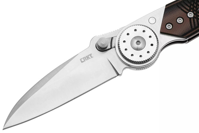 Couteau pliant CRKT Walker 4200.CR manche 10,3cm en G10 noir et marron