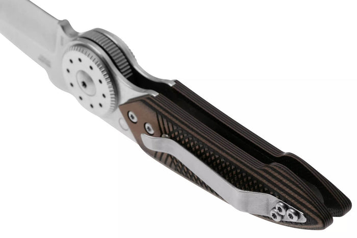 Couteau pliant CRKT Walker 4200.CR manche 10,3cm en G10 noir et marron
