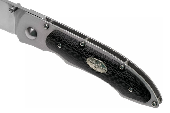 Couteau pliant Fallkniven P3G manche fibre de carbone noir 10,3cm + étui Cordura