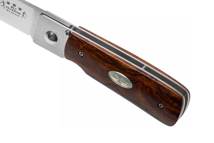 Couteau pliant Fallkniven RL1DI manche Desert Ironwood 9,5cm + étui en daim