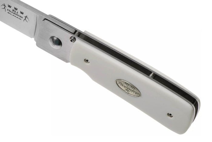 Couteau pliant Fallkniven RL1EY manche Elforyn imitation ivoire 9,5cm + étui en daim
