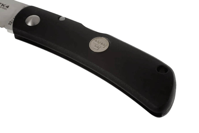 Couteau pliant Fallkniven TK4 Tre Kronor manche grilon noir 9,5cm + étui Cordura