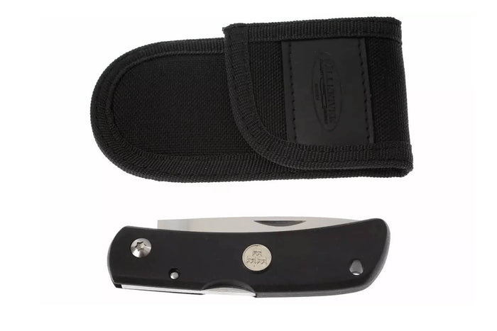 Couteau pliant Fallkniven TK4 Tre Kronor manche grilon noir 9,5cm + étui Cordura