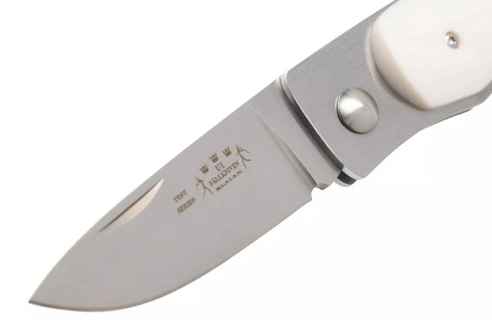 Couteau pliant Fallkniven U1EY Elmax manche Elforyn imitation ivoire 8,6cm + étui Cordura