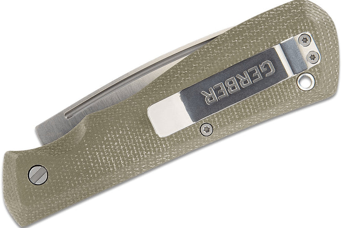 Couteau pliant Gerber Mansfield GE001910 manche en micarta olive 10,8cm