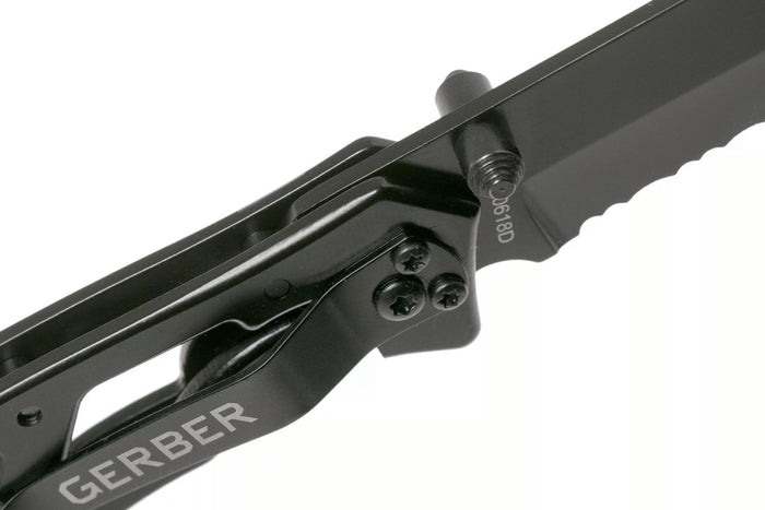 Couteau pliant Gerber Paraframe I Tanto GE003628 manche squelette en acier inox noir 10,5cm