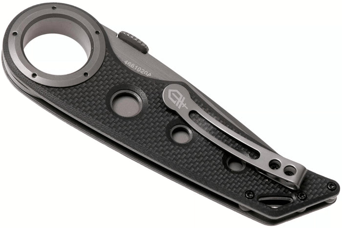 Couteau pliant Gerber Remix Tactical GE003641 lame Tanto manche troué en G10 noir 12cm