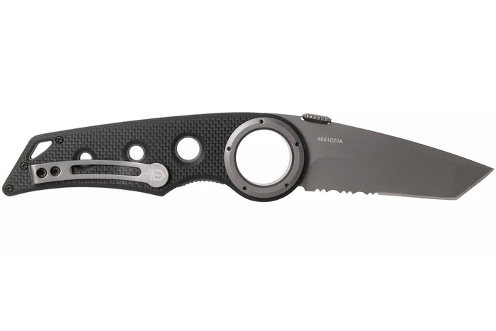 Couteau pliant Gerber Remix Tactical GE003641 lame Tanto manche troué en G10 noir 12cm