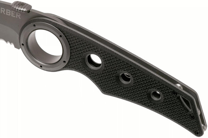 Couteau pliant Gerber Remix Tactical GE003641 lame Tanto manche troué en G10 noir 12cm