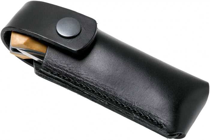 Couteau pliant Helle Bleja H625 manche en bois de bouleau 11,7cm + gaine en cuir