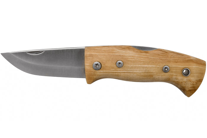 Couteau pliant Helle Kletten H662 manche en bois de bouleau frisé 8cm