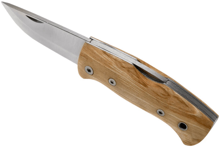 Couteau pliant Helle Kletten H662 manche en bois de bouleau frisé 8cm
