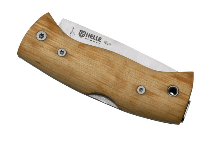 Couteau pliant Helle Nipa H657 manche en bois de bouleau 9,4cm