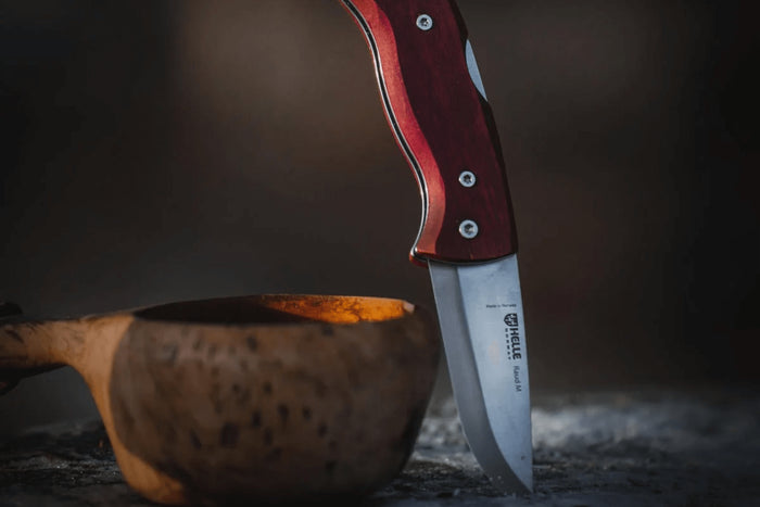 Couteau pliant Helle Raud S H663 manche en bois de bouleau 8cm