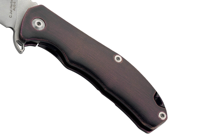 Couteau pliant Herbertz 533010 manche ergonomique en titane grenaillé 10cm