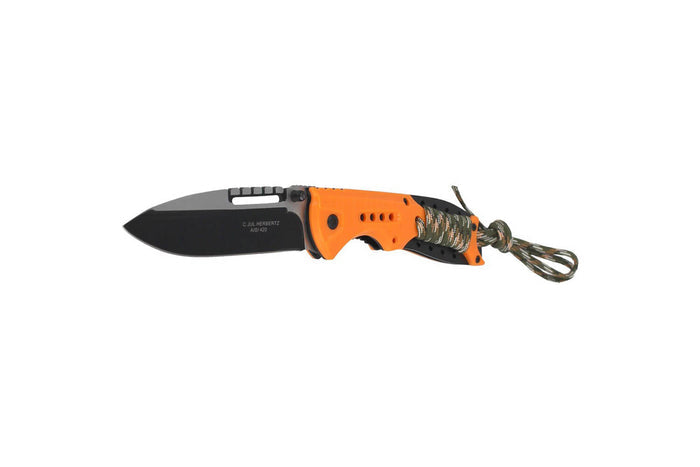 Couteau pliant Herbertz 564712 manche en ABS orange 12cm avec cordon