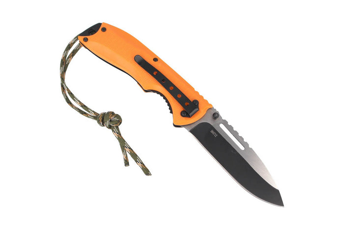 Couteau pliant Herbertz 564712 manche en ABS orange 12cm avec cordon