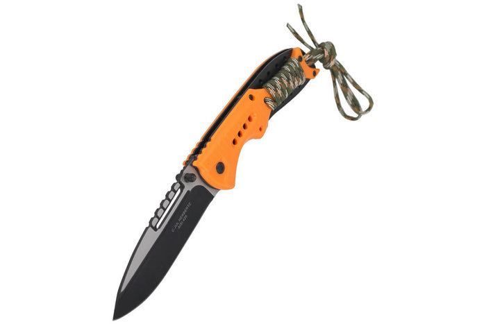 Couteau pliant Herbertz 564712 manche en ABS orange 12cm avec cordon